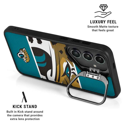 NFL Jacksonville Jaguars Zone Block Galaxy S25 Ultra Kickstand Case